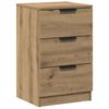 vidaXL Nachtkastje 40x36x65 cm bewerkt hout artisanaal eikenkleurig