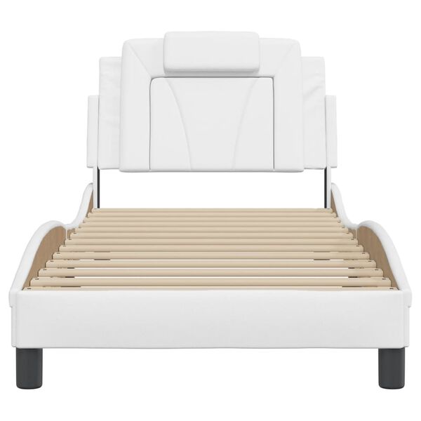vidaXL Bedframe "Viana" zonder matras kunstleer wit 80x200 cm