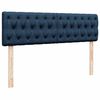 vidaXL Bed met matras 140x190 cm stof blauw