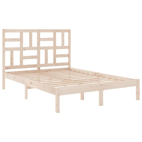 vidaXL Bedframe zonder matras massief hout 140x200 cm