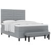 vidaXL Boxspringbed met matras Lichtgrijs 140 x 190 cm Stof