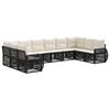 vidaXL Tuinbankenset 10 st Zwart en Cream Wit poly rattan