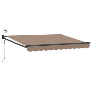 vidaXL Elektrisch Uittrekbaar Zonnescherm Taupe