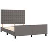 vidaXL Bedframe met hoofdbord kunstleer grijs 140x200 cm