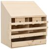 vidaXL Kippenlegkast 2 compartimenten 63x40x65 cm massief grenenhout