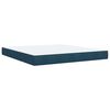 vidaXL Boxspring met matras fluweel donkerblauw 180x200 cm