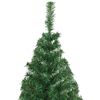 vidaXL Kunstkerstboom Groen 210 cm PVC en Staal en Kunststof