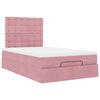 vidaXL Ottoman bed met matrassen 120x190cm fluweel roze