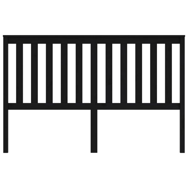vidaXL Hoofdbord 166x6x101 cm massief grenenhout zwart