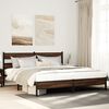 vidaXL Bedframe zonder matras metaal bruin eikenkleurig 200x200 cm