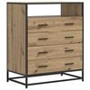 vidaXL Ladenkast 4-Lade Artisanaal eiken 70 x 41 x 83,5 cm