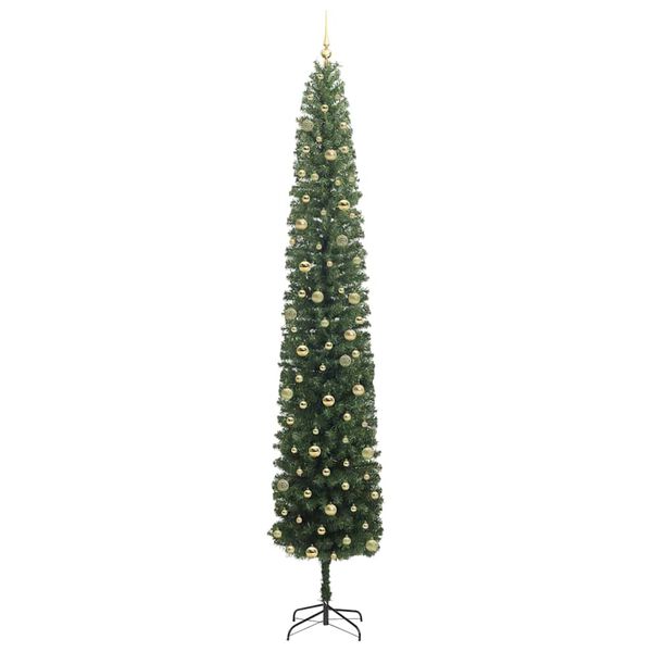 vidaXL Kunstkerstboom Groen 300 cm PVC en Staal en Kunststof