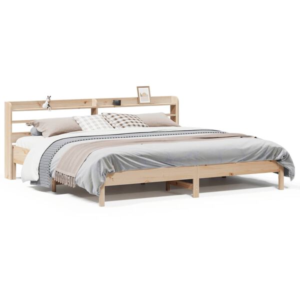 vidaXL Bedframe zonder matras massief grenenhout 200x200 cm