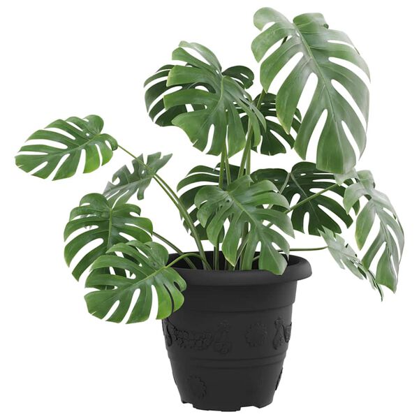 vidaXL Ronde Bloempot 6 pcs Zwart &Oslash; 26 x 21.5 cm Kunststof