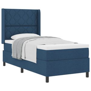 vidaXL Boxspringbed met hoofdeinde Blauw 200 x 100 cm Stof