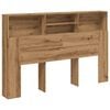 vidaXL Hoofdbordkast Artisan Eiken 180x19x103,5 cm Bewerkt Hout