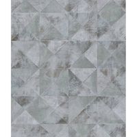 Noordwand Behang Topchic Graphic Shapes Facet metallic grijs