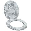 vidaXL Zachte sluit toiletbril Grijs 44 x 38 cm MDF-plaat