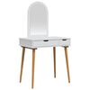 vidaXL Toilettafel Set FAUSKE 2 pcs Wit 76 x 50 x 143 cm