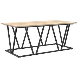 vidaXL Salontafel Sonoma Eiken 100 x 50 x 40 cm Bewerkt hout en metaal
