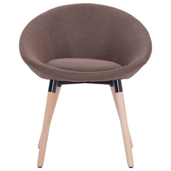 vidaXL Eetkamerstoel stof bruin