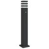 vidaXL Vloerlamp voor buiten met sensor 80 cm aluminium zwart