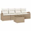 vidaXL Tuin Sofa Set 5 st 4-Aantal zitplaatsen Beige en Cr&egrave;me