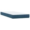 vidaXL Boxspring met matras fluweel donkerblauw 80x220 cm