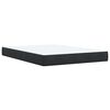 vidaXL Boxspring met matras fluweel zwart 160x200 cm
