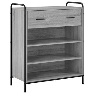 vidaXL Schoenenkast 76 x 36,5 x 93 cm Bewerkt hout Grijs Sonoma