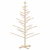 vidaXL Houten kerstboom Naturel 150 cm Massief grenenhout