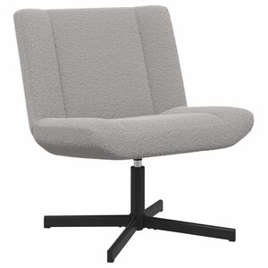 vidaXL Draaistoel Lichtgrijs 63 x 75 x 76 cm Schapenvacht