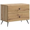 vidaXL Nachtkastje Artisanaal eiken 62 x 34,5 x 47,5 cm Bewerkt hout
