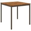 vidaXL Tuindiner tafel Natuurlijk en Koffie 80 x 80,5 x 75 cm