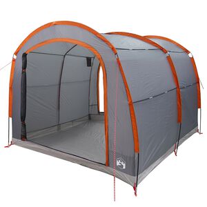vidaXL Tent 268 x 240 x 191 cm Waterdicht Grijs en oranje Polyester