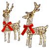 vidaXL 3D Kerst Rendier LOVIISA 2 st 80 LED's Warmwit