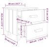 vidaXL Nachtkastje HAMAR 40x35x44,5 cm massief grenenhout wit