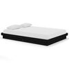 vidaXL Bedframe massief hout zwart 140x200 cm