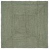 vidaXL Gebied Tapijt Olijfgroen 120 x 120 cm Jute