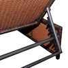 vidaXL Tuinstoelen 2 st verstelbaar met tafel poly rattan bruin