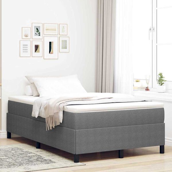 vidaXL Boxspringbed Lichtgrijs 120 x 200 cm Fluweel