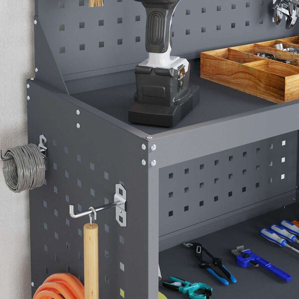 vidaXL Gereedschapswagen Antraciet 65 x 35 x 111 cm Koudgewalst staal