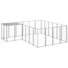 vidaXL Hondenkennel 8,47 m&sup2; staal zilverkleurig