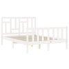 vidaXL Bedframe zonder matras massief grenenhout wit 140x190 cm