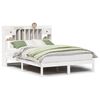 vidaXL Bed met boekenkast zonder matras grenenhout wit 160x200 cm