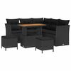 vidaXL Tuinbankenset 8 st Zwart poly rattan