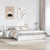 vidaXL Bedframe met hoofdeinde zonder matras 180x200 cm wit