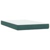 vidaXL Boxspring met matras en LED fluweel donkergroen 120x220 cm