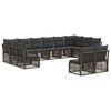 vidaXL Tuinbankenset 12 pcs Grijs poly rattan