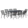 vidaXL Tuin eettafelset 9 st Antraciet Poedercoating staal
